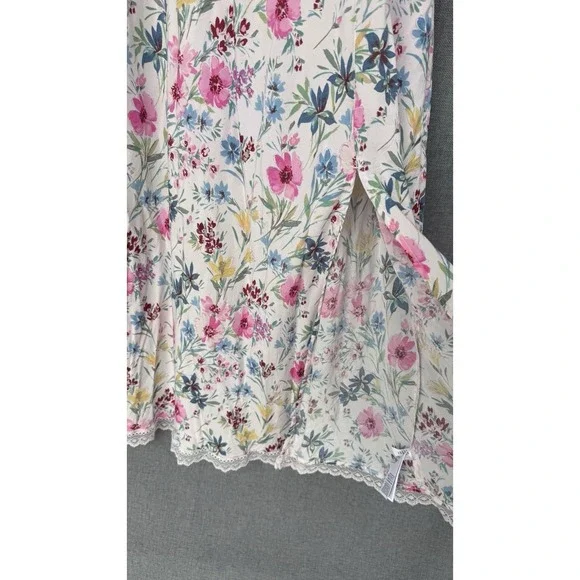 Gap Long Floral Dress Size Small Petite Coquette Feminine Romantic Lace Pink - Picture 8 of 9